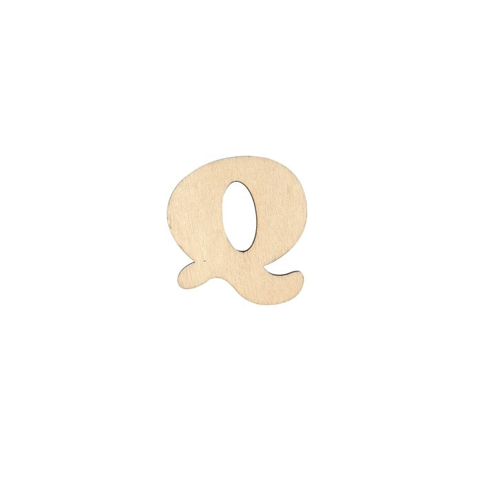 Holzbuchstaben Q flach natur 40 mm 10St 5115-400Q1 4016490010920  