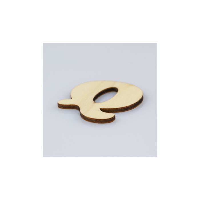 Holzbuchstaben Q flach natur 40 mm 10St 5115-400Q1 4016490010920  