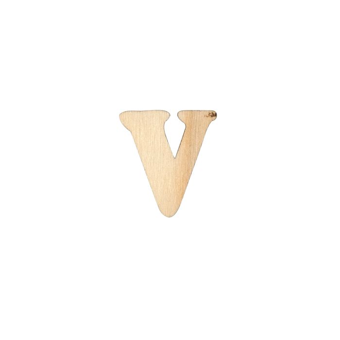 Holzbuchstaben V flach natur 40 mm, Bild 1 von 2
