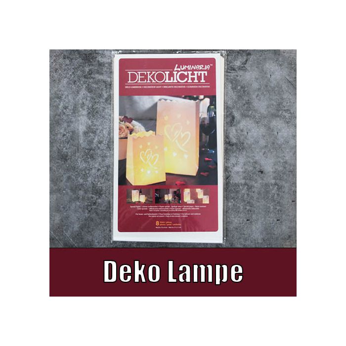 Luminaria BIG LOVE klein/groß 8 Stück Lichttüte, Windlicht, Love, Hochzeitsdeko, Stimmungslicht, Candle Bag, Bild 1 von 2