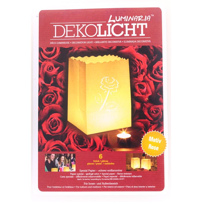 Luminaria Lichttüte Rose klein 3Set 5145-13541 4260203050585  