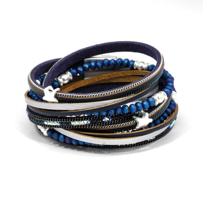 Armband d'blau platinfb. 39x2 cm 3St 5146-39331 4016490227991  