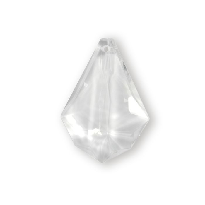 Acryl-Tropfen geschliffen transparent 38x27 mm