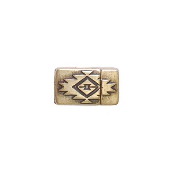Magnetverschluss altmessing 22x12 mm Lochgröße 10 mm