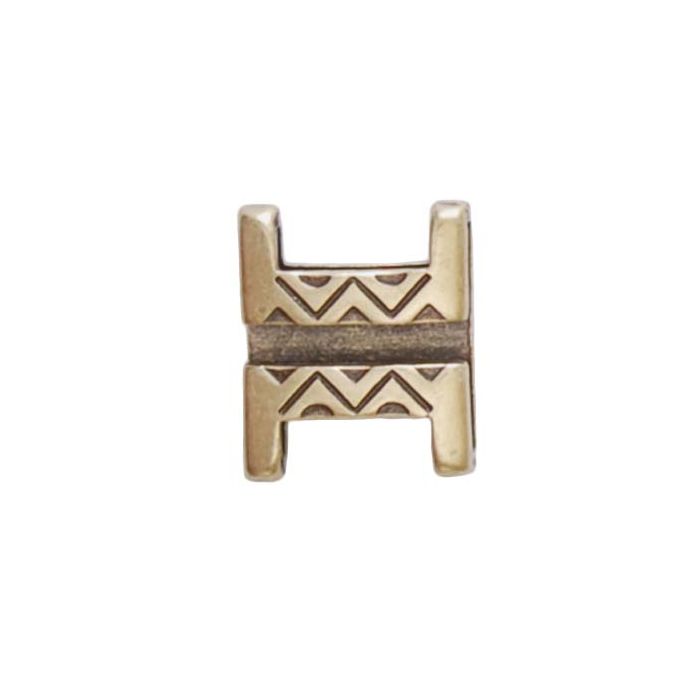 Metallzwischenteil für Bänder altmessing 19x23 mm Lochgröße 20 mm 6St 5289-20841 4016490852438  