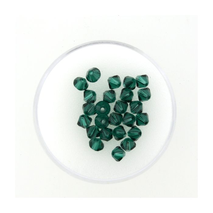 Swarovski Glasschliffp. emerald 4 mm Lochgröße 0,8 mm 25 St 5301-04194 4016490103011  