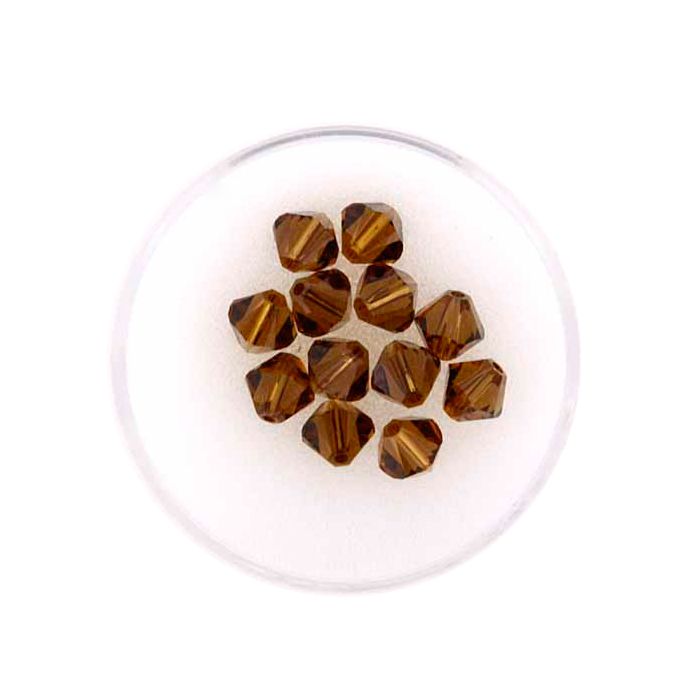 Swarovski Glasschliffp. smoked topas 6 mm Lochgröße 1 mm