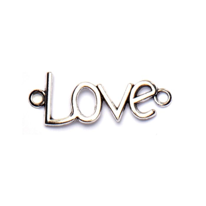 Metallanhänger LOVE altplatin 39x15 mm 20St 5373-05951 4016490773269  