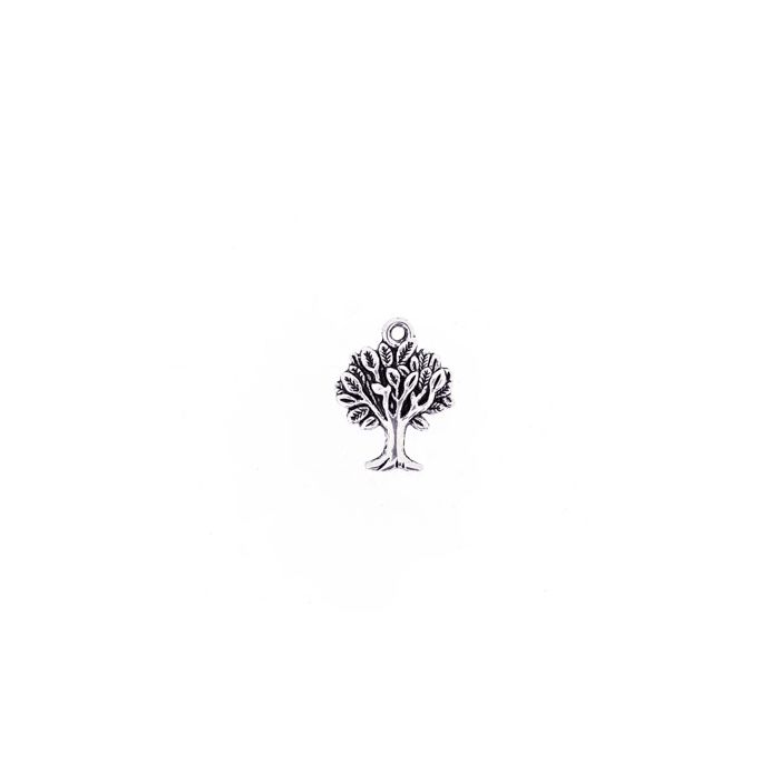 Metallanhänger Baum altsilberfb. 17x20 mm, Bild 1 von 4