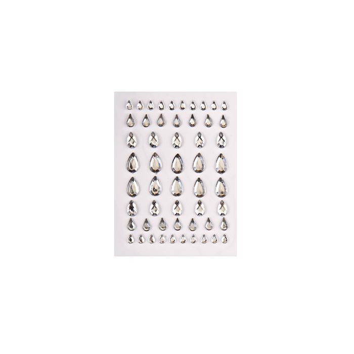Klebesteine Tropfen Größenmix kristall 6x4 bis 12x7 mm 54 St 5455-00137 4016490811299  