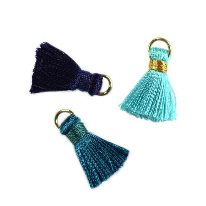 Quaste mit Öse blau ton 20 mm 3 St 5521-20587 4016490848622  