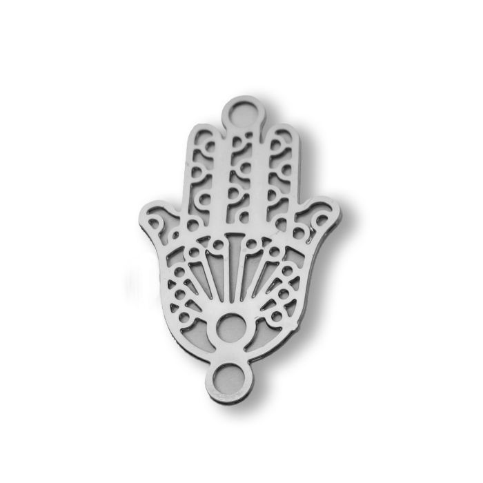 Metallteile Hand platinfb. 18x13 mm