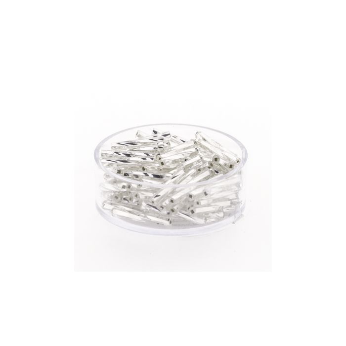 Glasstifte twisted silberfb. 15 mm, Bild 1 von 3