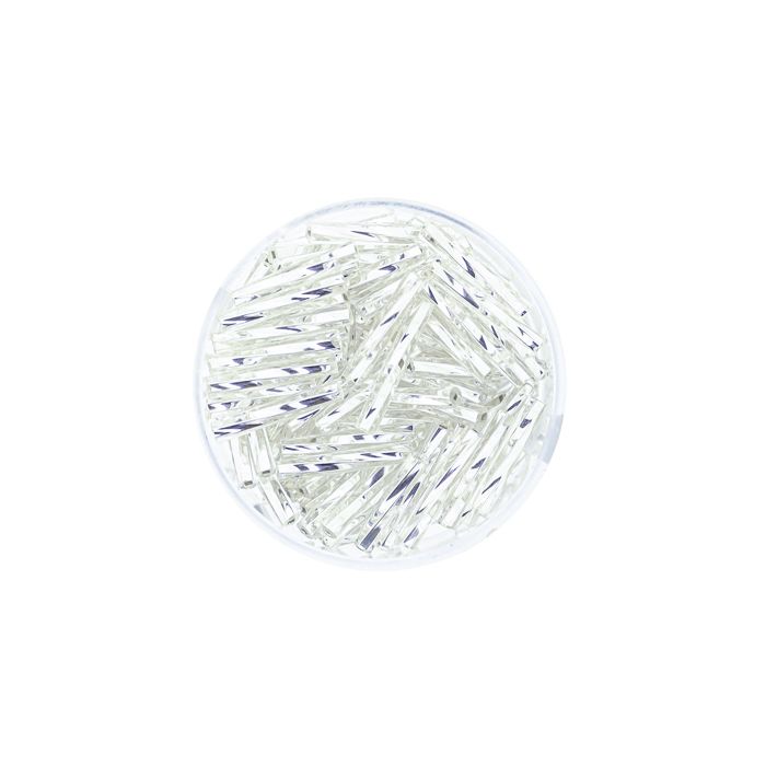 Glasstifte twisted silberfb. 15 mm, Bild 2 von 3