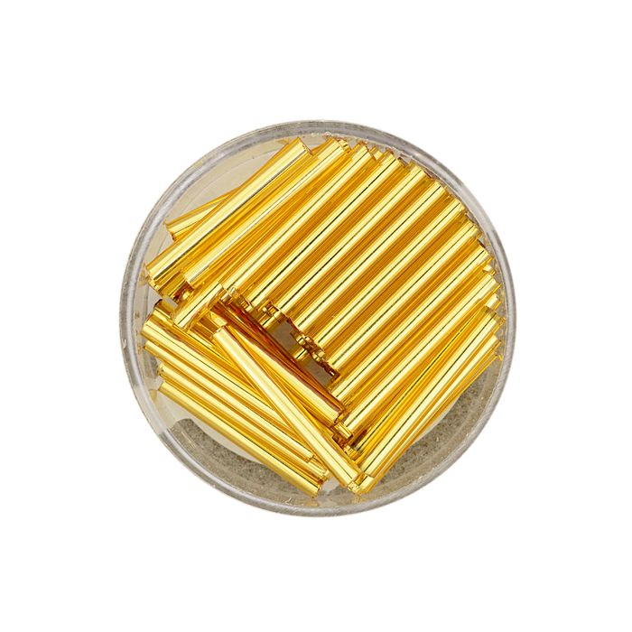 Glasstifte goldfb. silbereinzug 19 mm