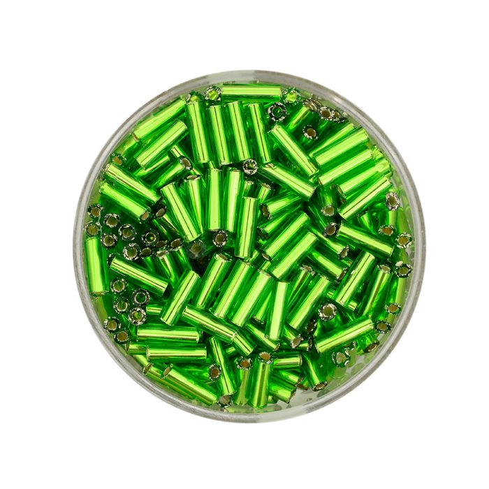 Glasstifte grün silbereinzug 6 mm