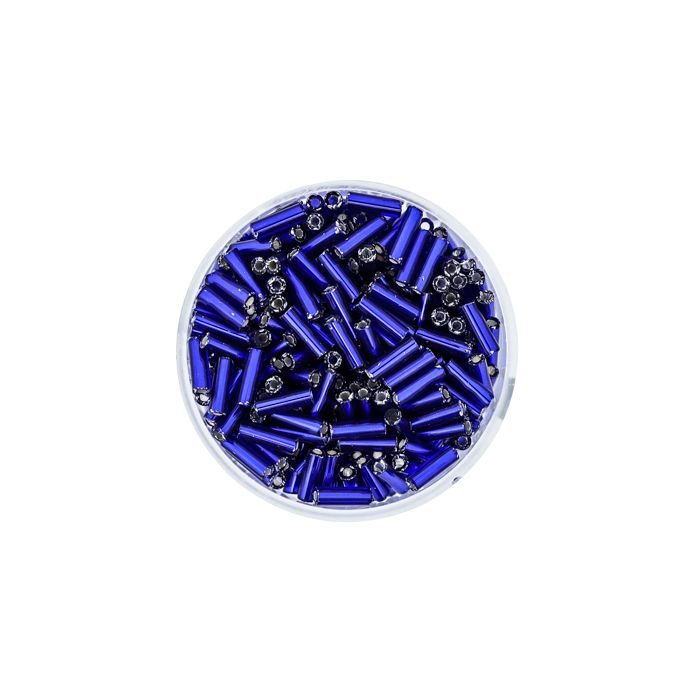 Glasstifte dunkelblau silbereinzug 6 mm 5654-064 4016490063742  