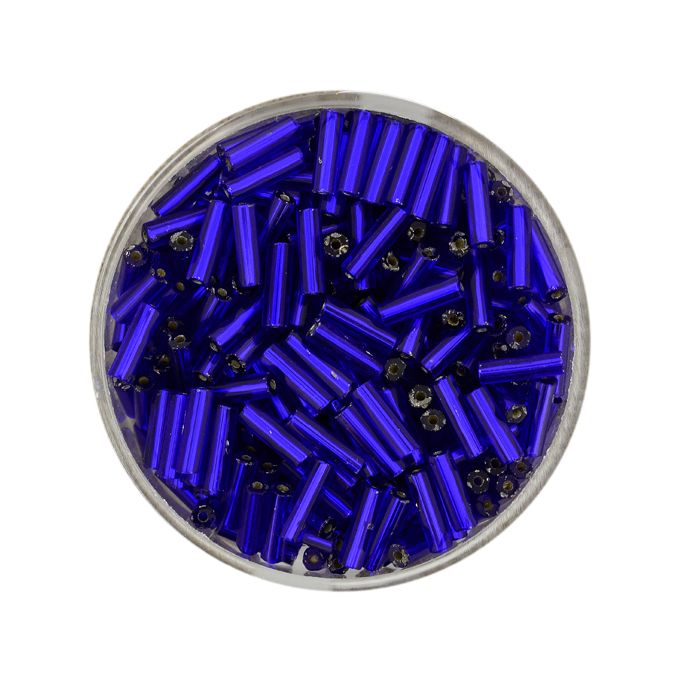 Glasstifte dunkelblau silbereinzug 6 mm
