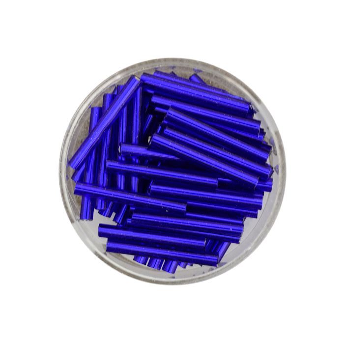 Glasstifte dunkelblau silbereinzug 15 mm