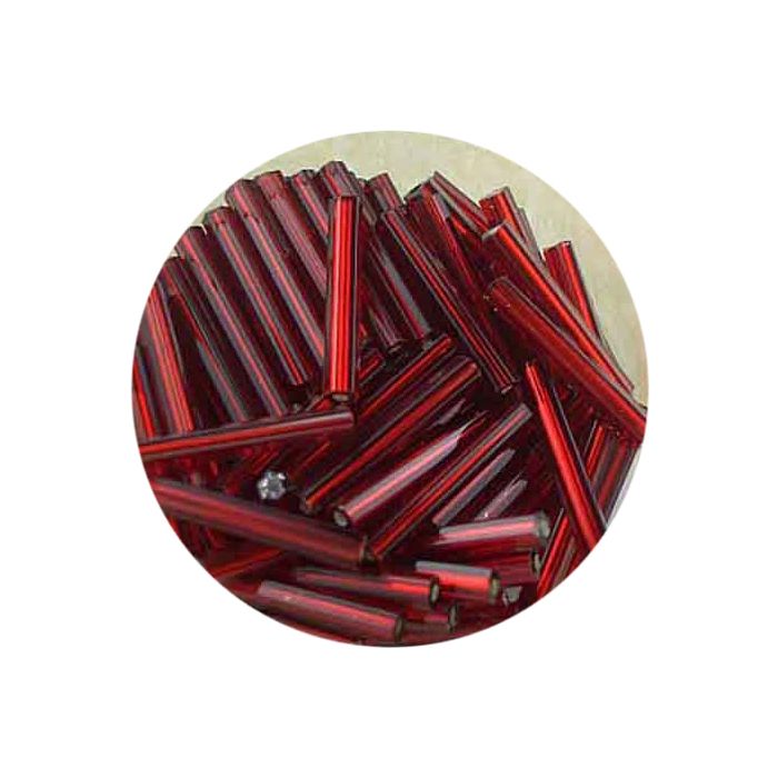Glasstifte rot silbereinzug 15 mm