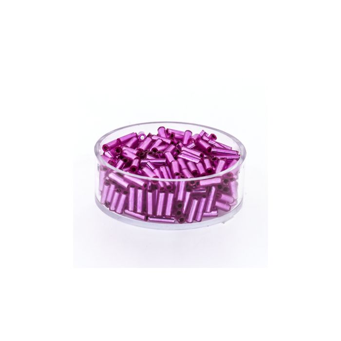 Glasstifte fuchsia silbereinzug 6 mm, Bild 1 von 3