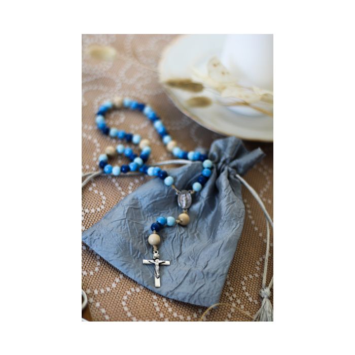 Bastelset Rosenkranz blau ton, Bild 2 von 2