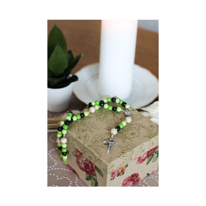 Bastelset Rosenkranz grün ton, Bild 2 von 3
