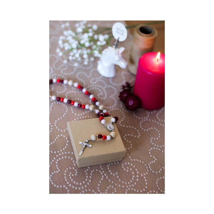 Bastelset Rosenkranz rot-rosa ton, Bild 2 von 2