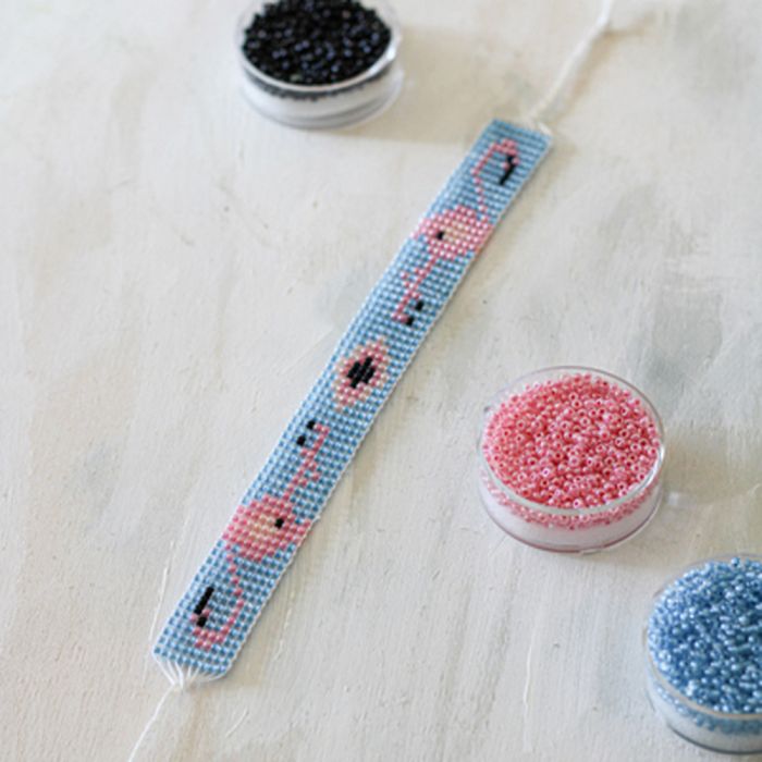 Bastelset Perlenarmband Miyuki aqua,rosa,schwarz ca.170x16 mm 5884-00101 4016490022503  