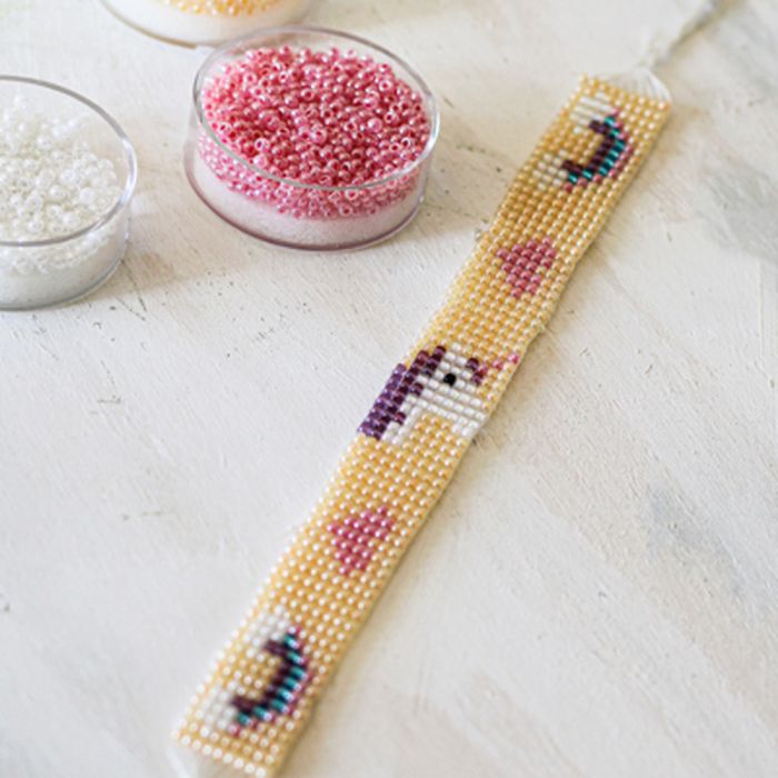 Bastelset Perlenarmband Miyuki oange,weiß,lila ca.170x16 mm 5884-00111 4016490022510  