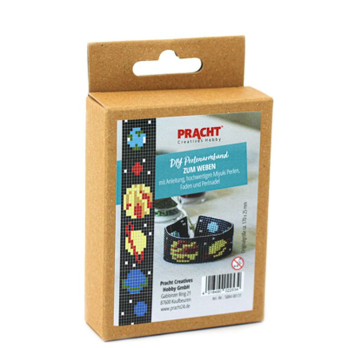 Bastelset Perlenarmband Miyuki schwarz bunt ca. 170x25 mm, Bild 1 von 2
