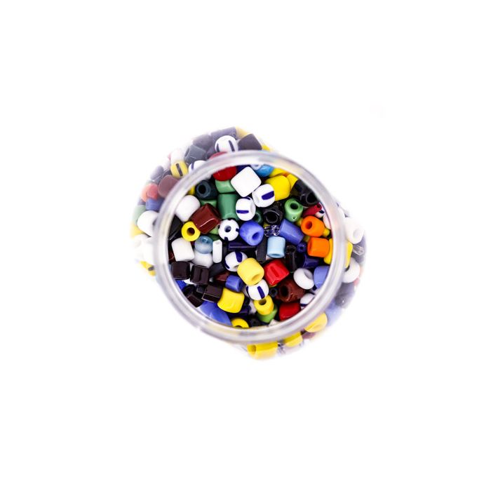 Glasperlenmix in Dose mit Schraubdeckel bunt 1St = 200gr 5St 5894-03501 4016490826460  
