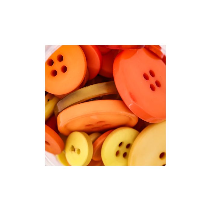 Knöpfemix in Dose mit Schraubdeckel orange ton 1St = 100gr 6St 5894-50071 4016490825869  