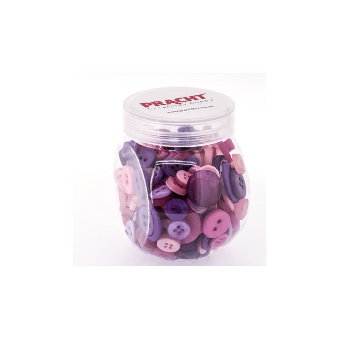 Knöpfemix in Dose mit Schraubdeckel rose ton 1St = 100gr 6St 5894-50451 4016490825890  