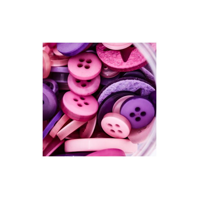 Knöpfemix in Dose mit Schraubdeckel rose ton 1St = 100gr 6St 5894-50451 4016490825890  