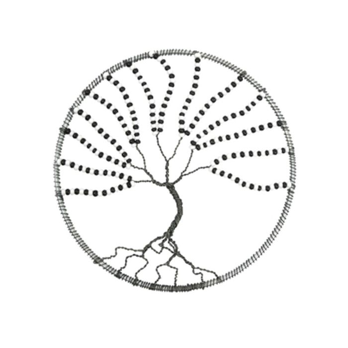 Bastelset Lebensbaum schwarz-weiß 15 cm, Bild 1 von 2