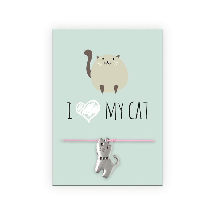 Fertiges Armband I love my cat, Bild 1 von 2