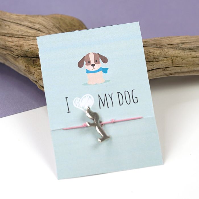fertiges Armband I love my dog 1 Set 6014-08225 4016490129684  