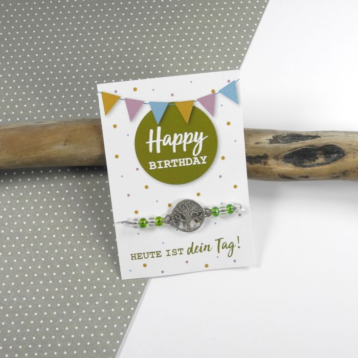 fertiges Armband Happy Birthday 1 Set 6014-08425 4016490723509  