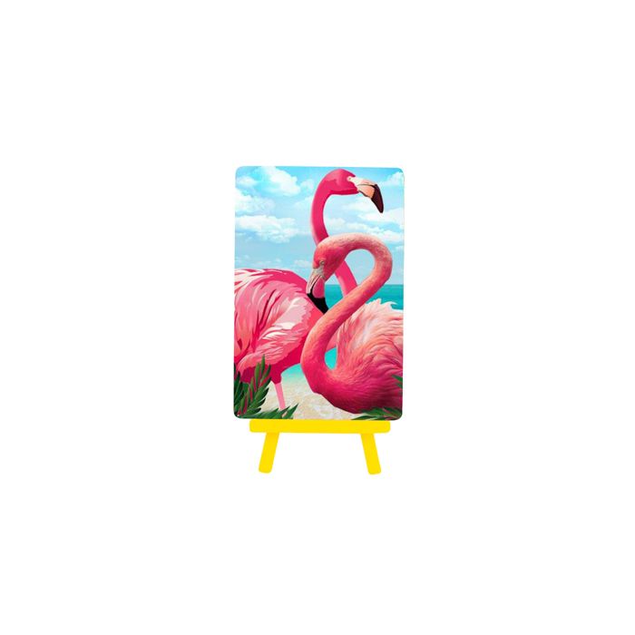 Diamond Painting Bild m.Aufsteller Flamingo 15x20 cm 6027-20031 4016490910480  