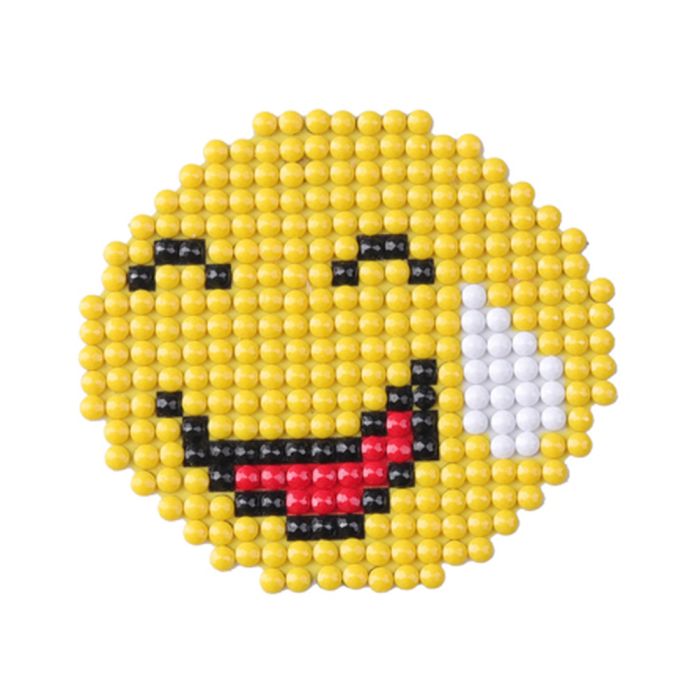 Diamond Painting Smilie Sticker Aufkleber Kinder entspannen Diamant Basteln ca. 6,7x8,5 cm