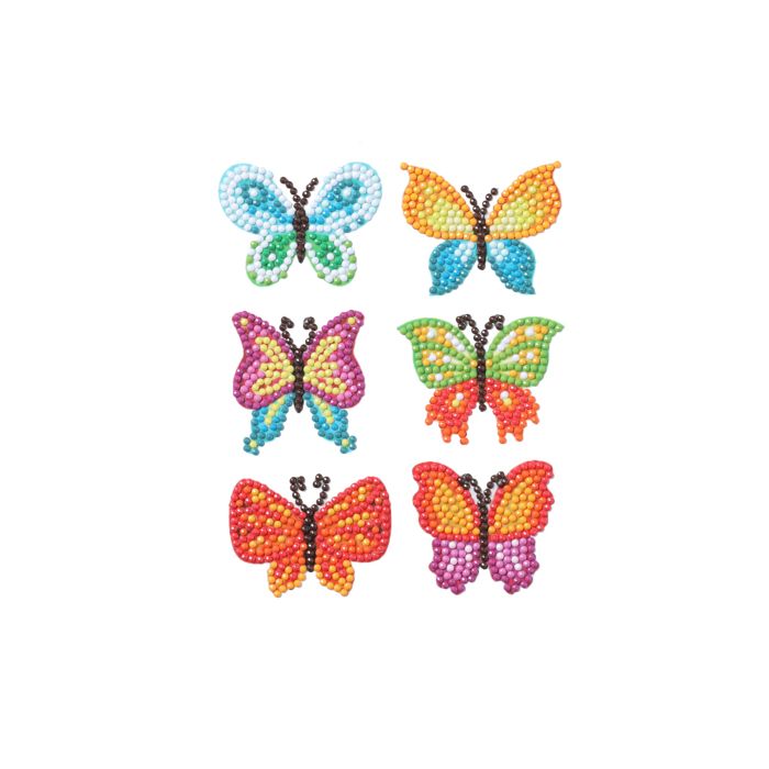 Diamond Painting Schmetterlinge Sticker Aufkleber Kinder entspannen Diamant Basteln ca. 4,5 cm