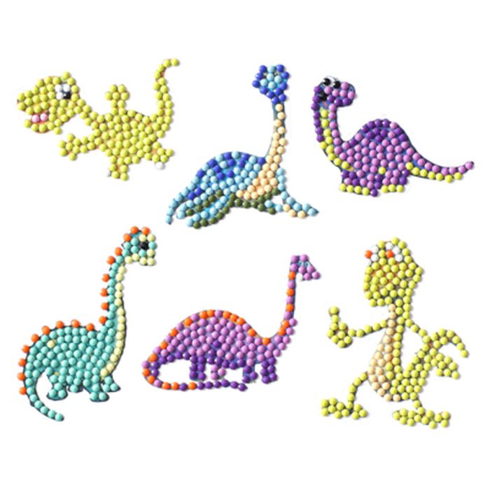 Diamond Painting Urzeit Dinos Sticker Aufkleber Kinder entspannen Diamant Basteln ca. 4,5 cm