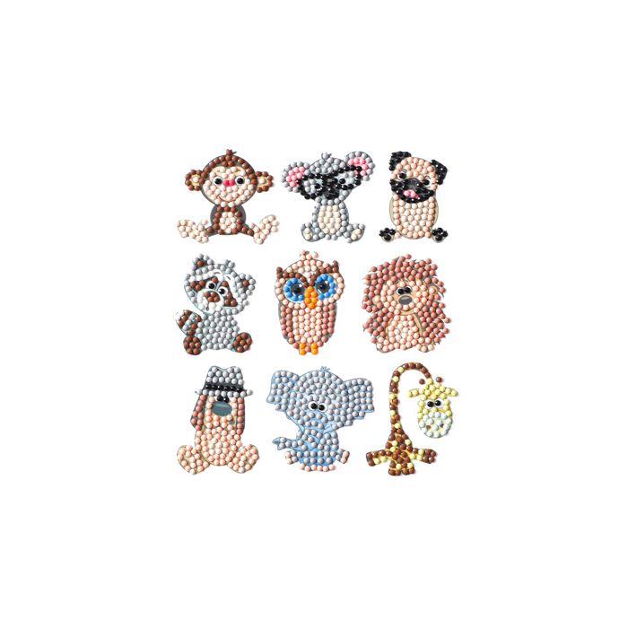 Diamond Painting Tier Safari ca. 4,5 cm 9 St. = 1 Set 6035-20221 4016490917090  