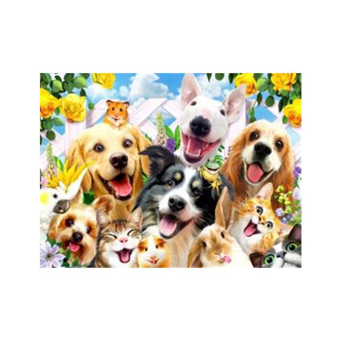 Diamond Painting Tierisches Selfie 40x30 cm