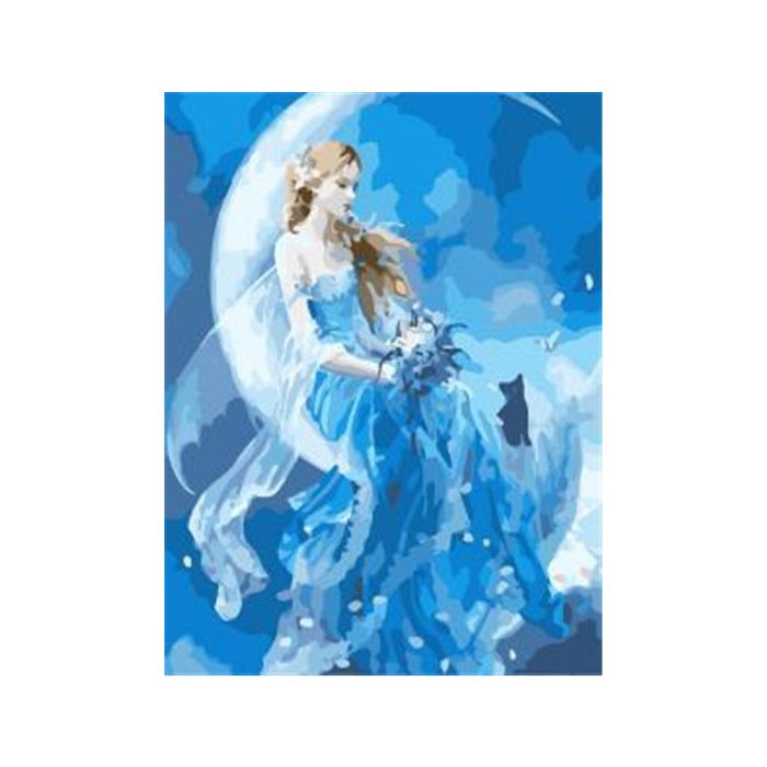 Diamond Painting Frau im Mond 40x30 cm