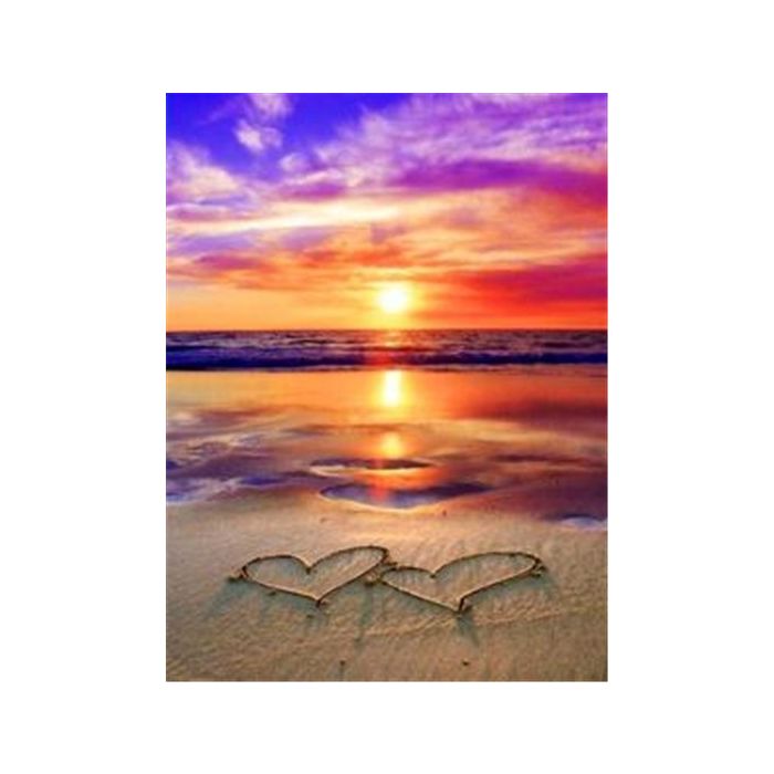 Diamond Painting Strandspaziergang im Abendrot 40x30 cm 1 St