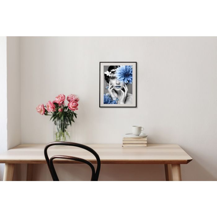 Diamond Painting Frau mit Blume 40x30 cm, Bild 2 von 2