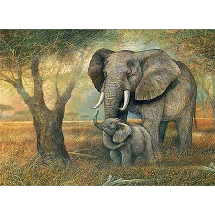 Diamond Painting Elefanten 40x30 cm, Bild 1 von 2