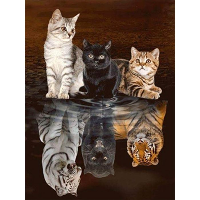 Diamond Painting Drei Katzen 40x30 cm, Bild 1 von 2
